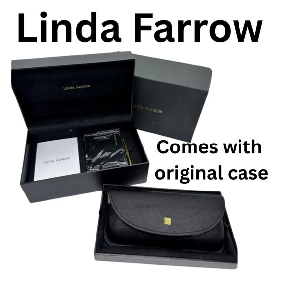 🎁New Luxury Linda Farrow 512C2 Sunglasses | 18-22K White Gold | Made in Japan - Picture 6 of 7